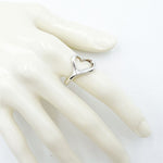 画像をギャラリービューアに読み込む, 【中古】ティファニー TIFFANY &amp; CO. オープンハート リング SV925 j0729pq00877
