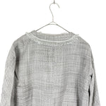 画像をギャラリービューアに読み込む, 【中古】VOUS ETES ヴゼット フリンジツイード ジャケット ノーカラー シルバー グレー フォーマル セレモニー 卒業式 入学式 i0515n0033
