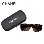 画像をギャラリービューアに読み込む, 【中古】CHANEL シャネル サングラス ブラウン べっ甲柄 ケース付き レディース j0417aq017120
