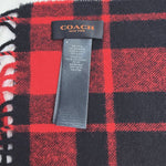 画像をギャラリービューアに読み込む, 【中古】COACH コーチ マフラー カシミヤ混 レッド i0328aq01212
