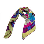 将图片加载到图库查看器，【中古】エルメス HERMES スカーフ 塔門 TORANA 柄 カラフル おしゃれ マルチカラー くすみライトグリーン系 i0810oq00680
