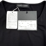 将图片加载到图库查看器，【中古】ヨーコチャン YOKO CHAN 半袖カットソー 後ろペプラム シンプル 可愛い ブラック 黒 i0818n00112
