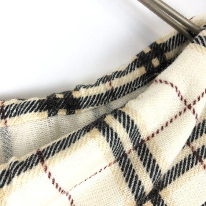 【中古】バーバリー BURBERRY オフショルダーカットソー 五分袖 チェック Burberrys ホワイト系 白 h0625aq01112