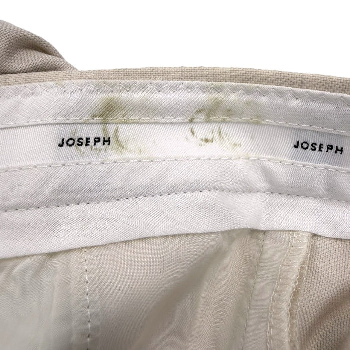 【中古】ジョセフ JOSEPH クロップドパンツ シンプル 薄手 透け感 リネン 生成り ライトベージュ i0828n0034