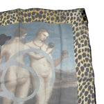 将图片加载到图库查看器，【中古】ドルチェ＆ガッバーナ DOLCE&amp;GABBANA シアースカーフ シフォン レオパード ヴィーナス ブラウン系 i0727tq02710
