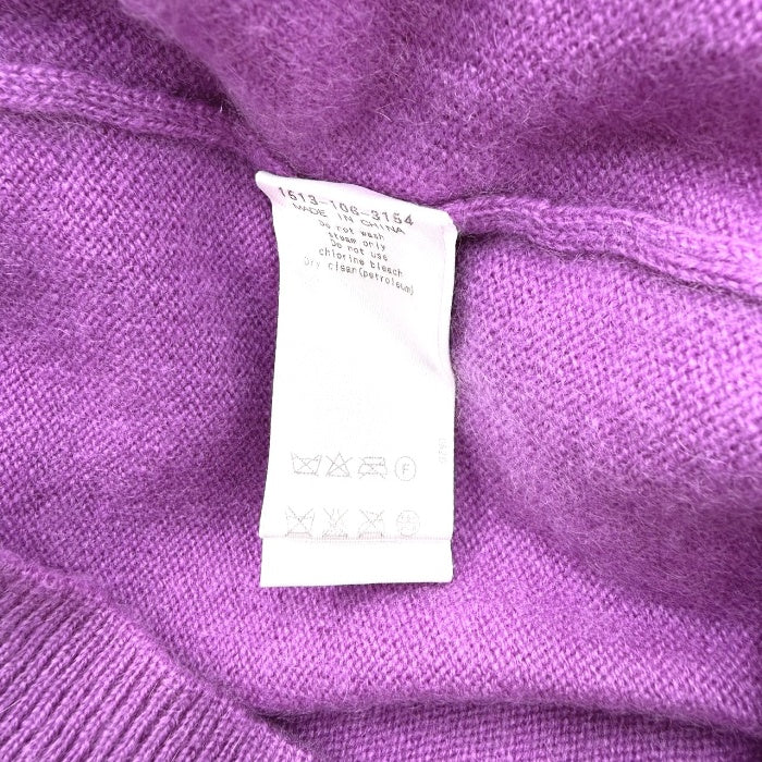 【中古】ドゥロワー Drawer ニットカーディガン カシミヤ クルーネック ライトパープル 紫 i0623k0073
