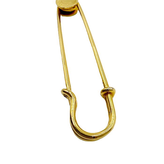 【中古】エルメス HERMES ピンブローチ セリエ 安全ピン ゴールド金具 アクセサリー i0810oq02292