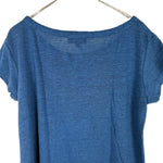 将图片加载到图库查看器，【中古】アーペーセー A.P.C. リネンカットソー 麻 半袖 杢ブルー 青 i0703n0215
