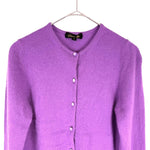 将图片加载到图库查看器，【中古】ドゥロワー Drawer ニットカーディガン カシミヤ クルーネック ライトパープル 紫 i0623k0073
