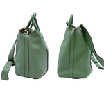 将图片加载到图库查看器，【中古】フルラ FURLA ハンドバッグ 2way ショルダーベルト くすみカラー グリーン系 i0710lq00160
