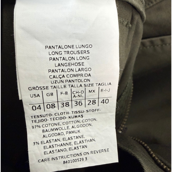 【中古】マックスアンドコー MAX&Co. パンツ カジュアル ストレッチ スリム カーキ グリーン系 i0828n0133