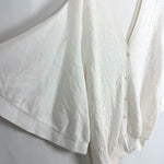 将图片加载到图库查看器，【中古】ドゥロワー Drawer 花柄 レース編み カーディガン 七分袖 レディース ホワイト系 Vネック 羽織り ニットカーデ 上品 大人カジュアル i0815u00318
