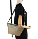 将图片加载到图库查看器，【中古】A.D.M.J エーディーエムジェイ ショルダーバッグ ベージュ系 レザー 斜めがけ i1029pq013120
