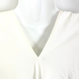 【中古】ドゥロワー Drawer 半袖カットソー 変形デザイン ギャザー フレア ホワイト 白 g1107k020