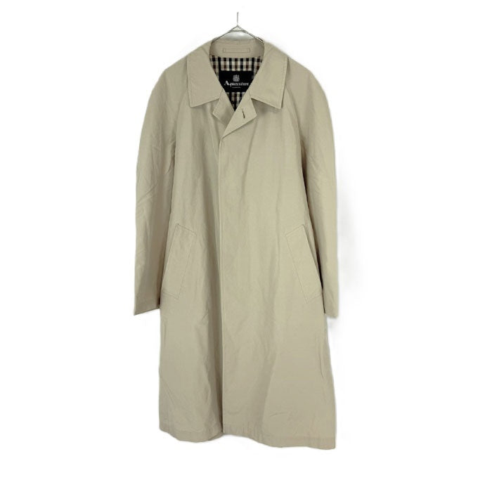 【中古】アクアスキュータム Aquascutum トレンチコート ステンカラー ゆったり ライトベージュ i0429wq03330