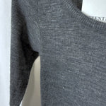 将图片加载到图库查看器，【中古】ジャーナルスタンダード JOURNAL STANDARD 細リブカットソー 七分袖 薄手 透け感 チャコールグレー i0417m0262
