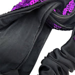 将图片加载到图库查看器，【中古】グッチ GUCCI ヘアアクセサリー ヘアバンド スパンコール パープル ブラック 紫 黒 i1012oq00528
