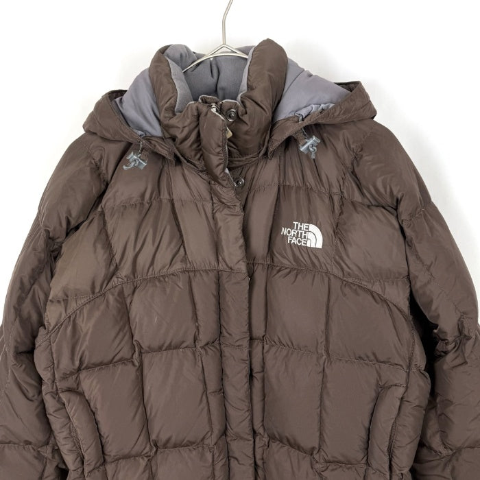 【中古】ザノースフェイス THE NORTH FACE ダウンコート ロング フード ブラウン 茶 h1226wq01713