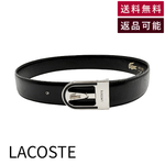 Load image into Gallery viewer, 【中古】LACOSTE ラコステ キッズ レザーベルト ブラック ロゴバックル j0618lq0237
