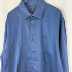 将图片加载到图库查看器，【中古】バーバリーブラックレーベル BURBERRY シャツ 長袖 コットン 無地 光沢 ダークブルー 青系 i0627aq01430
