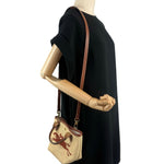 画像をギャラリービューアに読み込む, 【中古】ロンシャン Longchamp 2wayバッグ ハンドバッグ ショルダー ラフィア かごバッグ ベージュ ブラウン i0627aq001127
