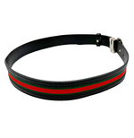 将图片加载到图库查看器，【中古】グッチ GUCCI インターロッキングG シェリーライン レザーベルト ブラック シルバー j0215pq017132
