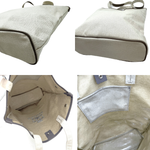 将图片加载到图库查看器，【中古】ドゥロワー Drawer ノベルティトートバッグ 縦長 ヘリンボーン 内側防水 ライトベージュ グレー i0512y00412
