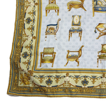 将图片加载到图库查看器，【中古】GUCCI グッチ スカーフ シルク100％ チェア柄 イス ヴィンテージ i0907oq01750
