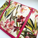 画像をギャラリービューアに読み込む, 【中古】ドルチェ＆ガッバーナ DOLCE&amp;GABBANA ハンドバッグ 花柄 パイピング ビビッドピンク 白系 i0413oq00292
