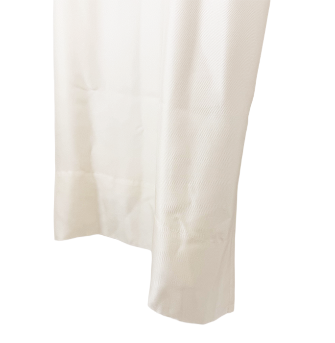 美品 22ss BLAMINK ブラミンク シルク リネン ロングワンピース 中古】BLAMINK ブラミンク シルクワンピース ホワイト ロング丈 長袖