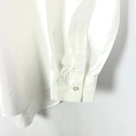将图片加载到图库查看器，【中古】ドゥロワー Drawer フロントフリルノーカラーシャツ ブラウス 上品 ホワイト 白 h0304n003
