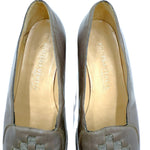 画像をギャラリービューアに読み込む, 【中古】ボッテガヴェネタ BOTTEGA VENETA パンプス スクエアトゥ チャンキーヒール グレー系 i0724lq01911
