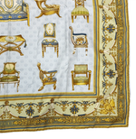 将图片加载到图库查看器，【中古】GUCCI グッチ スカーフ シルク100％ チェア柄 イス ヴィンテージ i0907oq01750
