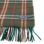 画像をギャラリービューアに読み込む, 【中古】BURBERRY バーバリー マフラー チェック柄 グリーン系 カシミヤ100％ i1124tq02020
