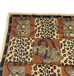 Load image into Gallery viewer, 【中古】FENDI フェンディ ハンカチ スカーフ レオパード バッグ柄 ブラウン レディース j0618lq0155
