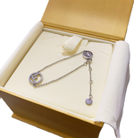 画像をギャラリービューアに読み込む, 【中古】フェンディ FENDI ブレスレット エフイズフェンディ シルバー FFロゴ ラインストーン 約19.5cm 箱付き
