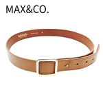 画像をギャラリービューアに読み込む, 【中古】マックスアンドコー MAX&amp;Co. レザーベルト ベージュ j0712oq01817
