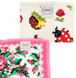 将图片加载到图库查看器，【中古】フェイラー FEILER ハンカチ 2枚セット ハイジ ピンク 花柄 アニマル柄 i0728tq0021
