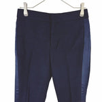 画像をギャラリービューアに読み込む, 【中古】Drawer ドゥロワー ラインパンツ ウール フラノライン ネイビー i1222y00716
