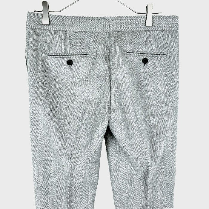 【中古】JOSEPH ジョゼフ ウールパンツ ヘリンボーン ストレート 通勤 オフィス i0911n0054