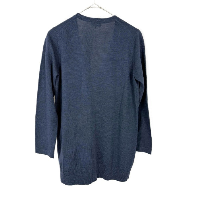 【中古】スキャパ SCAPA カーディガン 長袖 Vネック シンプル ウール ネイビー 紺 i0807n0213