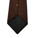 Load image into Gallery viewer, 【中古】フェンディ FENDI ネクタイ ブラウン FFロゴ 総柄 シルク i1029pq00718
