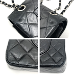 将图片加载到图库查看器，【中古】シャネル CHANEL マトラッセ バッグ ラムスキン キルティング チェーン CCロゴ ブラック シルバー i0305bq0036643
