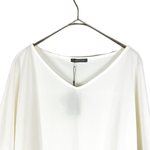 将图片加载到图库查看器，【中古】セオリーリュクス theory luxe カットソー 半袖 透け感 とろみ素材 オフホワイト 白 i0904n0047
