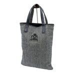 Load image into Gallery viewer, 【中古】ドゥロワー Drawer ノベルティトートバッグ 縦長 ヘリンボーン ロゴ刺しゅう ブラック ホワイト ネイビー i0501k00410
