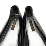 画像をギャラリービューアに読み込む, 【中古】ルイ・ヴィトン Louis Vuitton フラットシューズ バレエシューズ モノグラム フラワー金具 レザー ブラック i0810oq02063
