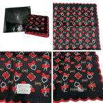 将图片加载到图库查看器，【中古】ハンカチ4点セット サンローラン/ニナリッチ/ウェッジウッド リボン 花柄 レース マルチ i0429wq0450
