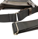 Load image into Gallery viewer, 【中古】TAKEO KIKUCHI タケオキクチ ショルダーバッグ ブラック レザー×キャンバス 斜めがけ i1013tq0345
