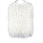 Load image into Gallery viewer, 【中古】ドゥロワー Drawer フリンジニットベスト ジレ ロングフリンジ ホワイト 白 i0324h00554
