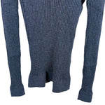 画像をギャラリービューアに読み込む, 【中古】Drawer ドゥロワー タートルネック ニット ネイビー カシミヤ シルク リブニット j0209y01027
